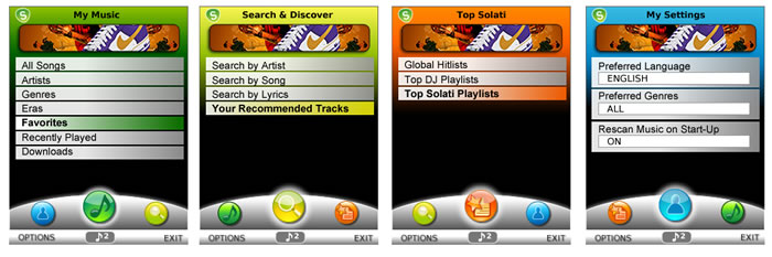 top level screens color sets