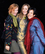 Erika wearing client Andrea Serrahn's fashions